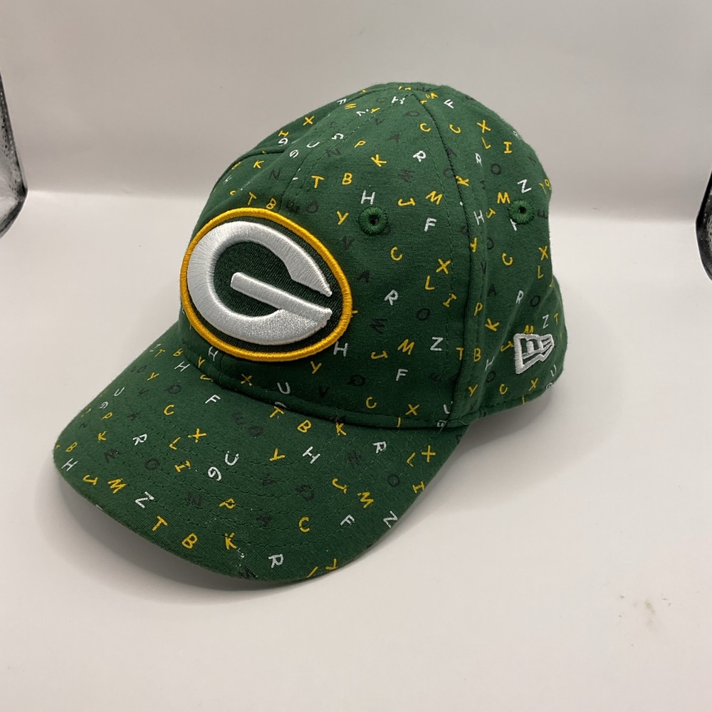 New Era Toddler NFL‎ Green Bay Packers Football Hat OS Elastic Back Alphabet